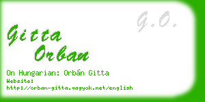 gitta orban business card