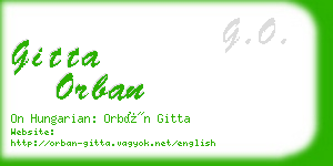 gitta orban business card